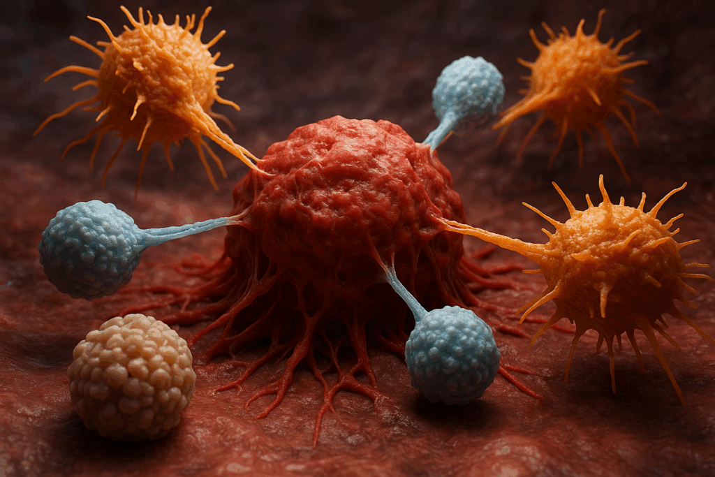 癌細胞と戦う免疫細胞